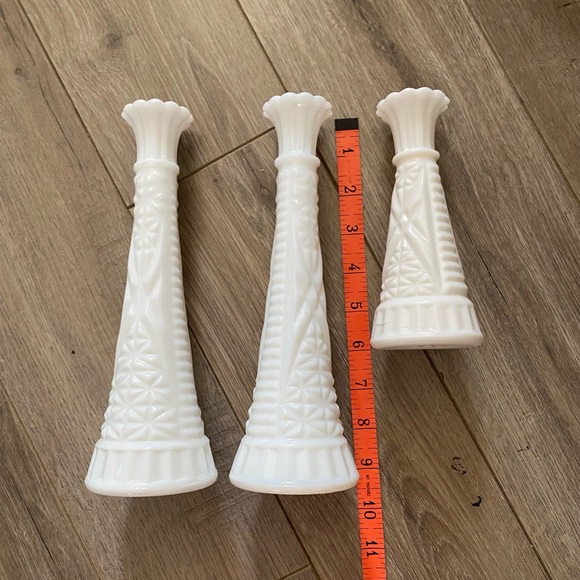 3 piece milk glass set - Picture 3 of 4